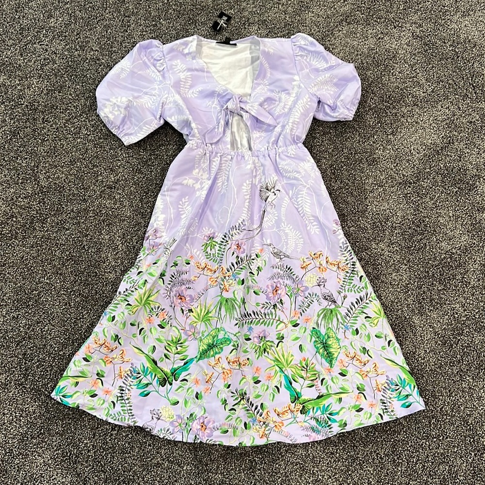 INC Femme Floral Printed Cutout Dress